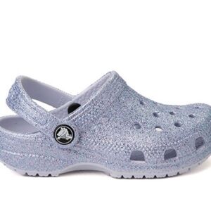 Glitter Crocs Light Purple Sparkly Kids Clogs Shoes Size 1